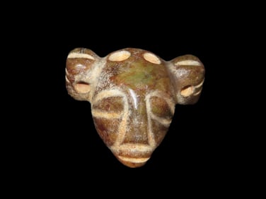 Nice Antique Chinese Hongshan Culture Jade Effigy Pendant, Handmade Example.