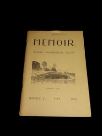 EARLY 1952 "GRAHAM CAVE" SPECIAL ISSUE OF MISSOURI ARCHAEOLOGICAL SOCIETY JOURNAL, FIRST EDITION,