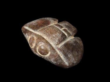 Nice Antique Chinese Hongshan Culture Jade Effigy Pendant, Handmade Example.