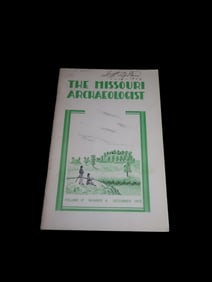 EARLY 1955 MISSOURI ARCHAEOLOGICAL SOCIETY JOURNAL, FIRST EDITION, 48 PAGES FULL OF PICS & INFO,