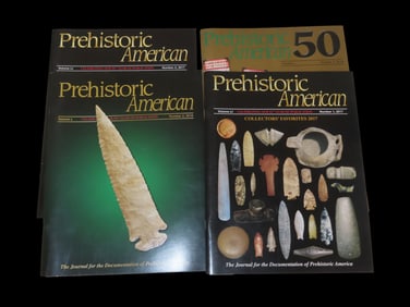 LOT OF 4 PREHISTORIC AMERICAN JOURNALS FROM THE 2000'S, TONS OF GREAT PICTURES AND ARTICLES, CLOVIS,
