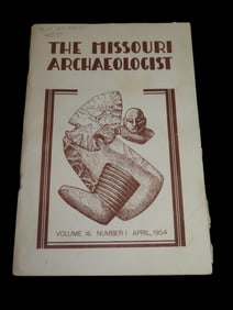 EARLY 1954 MISSOURI ARCHAEOLOGICAL SOCIETY JOURNAL, FIRST EDITION, 55 PAGES FULL OF PICS & INFO,