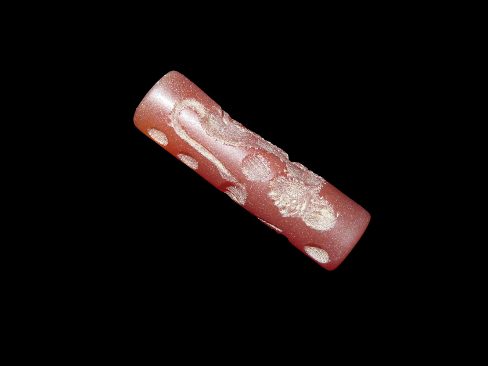 Ancient Roman Viking Engraved Intaglio Seal Bead: Ancient Roman Viking Engraved Intaglio Seal Bead