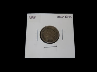 1863 Civil War Era Indian Head Cent, Penny, Copper Nickel Penny, Nice Original Condition, Great