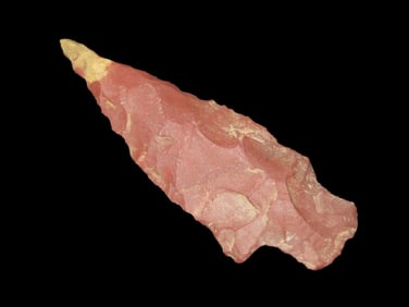 Beautiful Horse Creek Chert Limestone, Hardin County Tennessee. Mostly Red with Nice Yellow Tip!