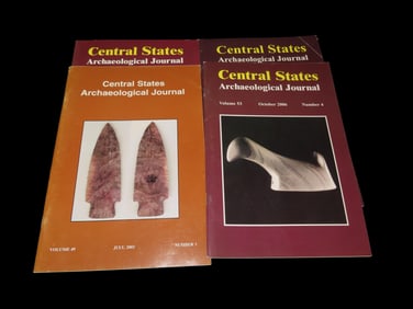 LOT OF 4 CENTRAL STATES ARCHAEOLOGICAL JOURNALS FROM THE 2000'S