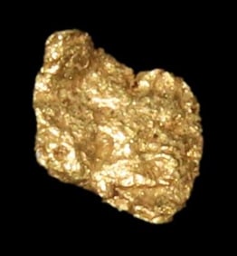 Natural Gold Nugget from Alaska, .26 Grams. Pure Alaskan Solid Gold, Gold Rush