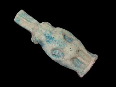 4 1/2" Egyptian Ushabti / Shabti 1085-730 BC, Faience, Nice Example with Great Patina