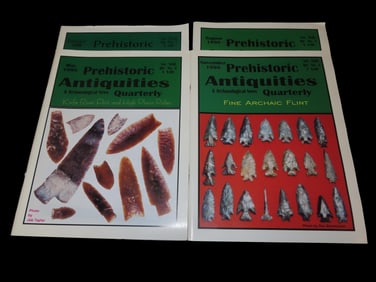 COMPLETE SET OF 1998 PREHISTORIC ANTIQUITIES MAGAZINE, ALL 4 ISSUES