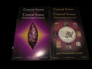 COMPLETE SET OF 2004 CENTRAL STATES ARCHAEOLOGICAL JOURNALS INCLUDING A 50TH ANNIVERSARY ISSUE WITH