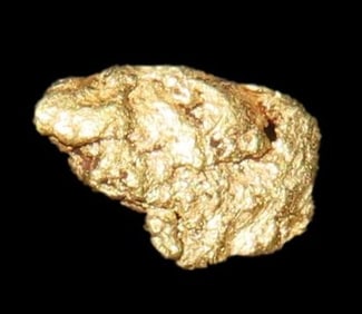 Natural Gold Nugget from Alaska, .25 Grams. Pure Alaskan Solid Gold, Gold Rush