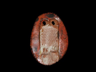 Roman Owl Effigy Gorget, Pottery / Ceramic. Great Old Example.