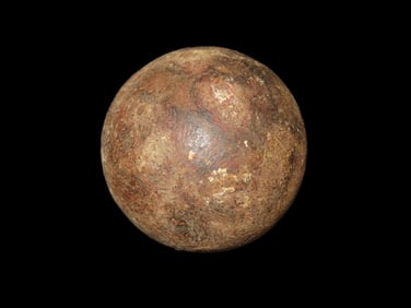 2 1/2" Cannonball found Along the Tennessee River Near Pickwick Lake, Southern Tennessee. Cannon