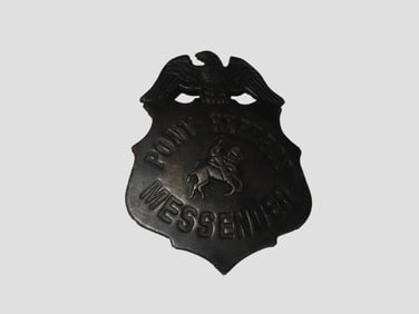 Pony Express Messenger Police Badge, Nice Old Example