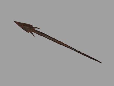 6 1/4" Egyptian Metal Spear, Iron Arrow Shaft, Egypt, Sahara Desert, Africa.