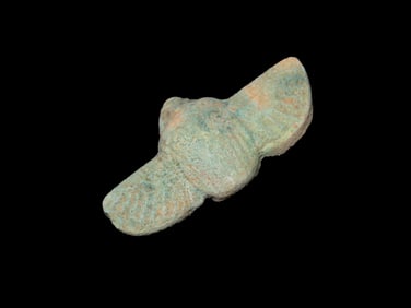 Nice Egyptian Faience Amulet of Flying Scarab, 1550-332 BC. Great Example