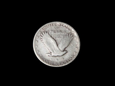 1926 Better Grade Standing Liberty Silver Quarter Dollar, Early U.S. Coins, United States Currency