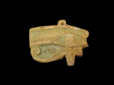 Nice Egyptian Faience Amulet of Eye of Horus, 1550-332 BC. Great Example