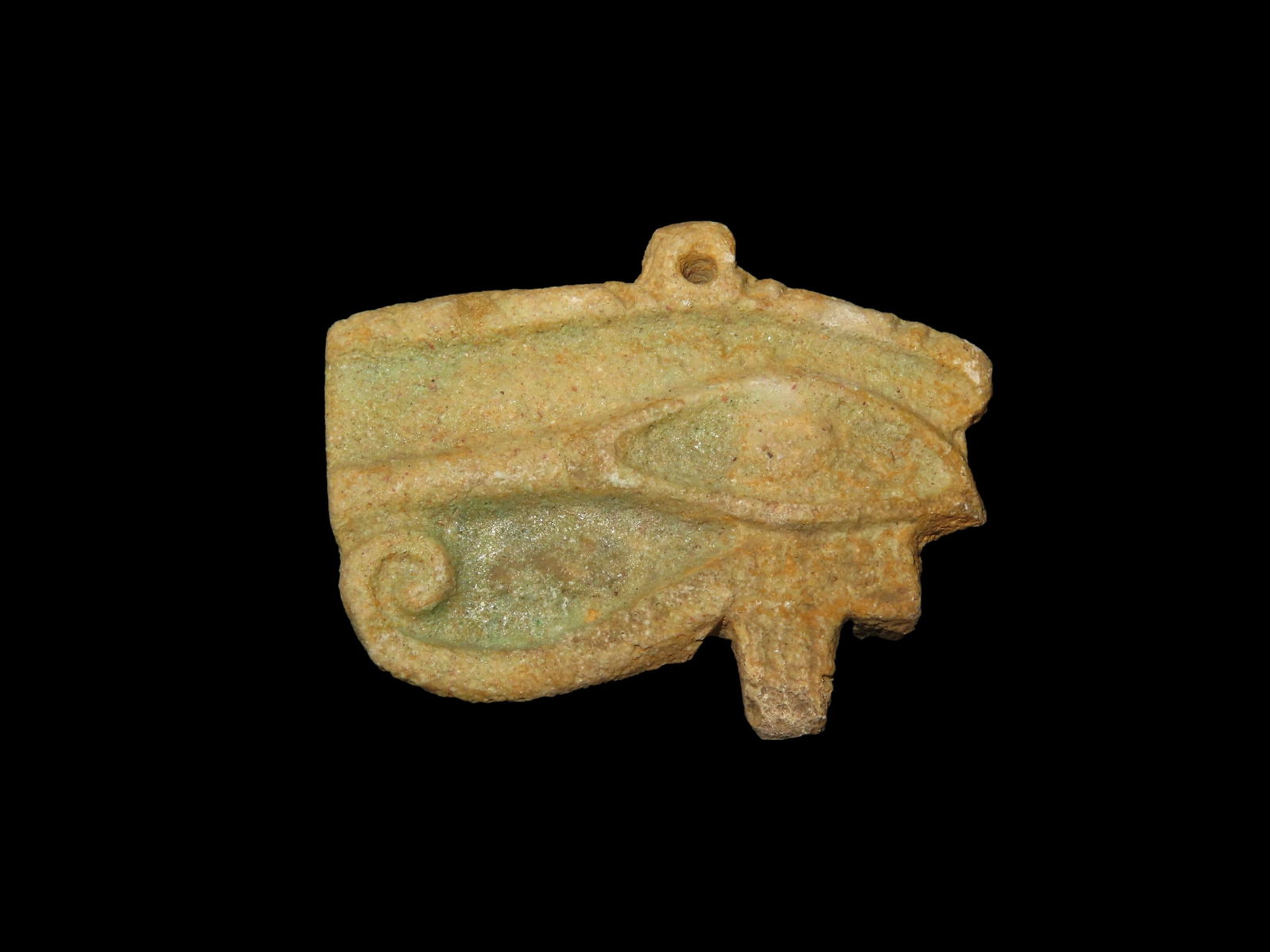 Nice Egyptian Faience Amulet of Eye of Horus, 1550-332 BC. Great Example: Nice Egyptian Faience Amulet of Eye of Horus, 1550-332 BC. Great Example