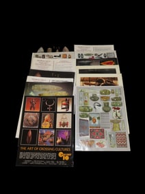 LOT OF 13 OLD AUCTION CATALOGS, BANNERSTONES, BIRDSTONES, CLOVIS, DOVETAIL, FOLSOM, LOST LAKE, AXE,