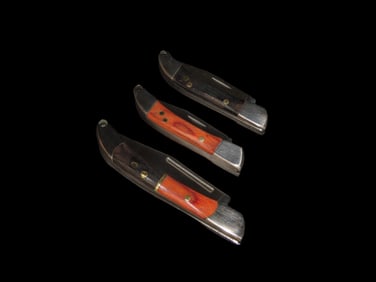 Lot of 3 Vintage Single Blade Pocket Knives, Knife. Nice Solid Built Knives