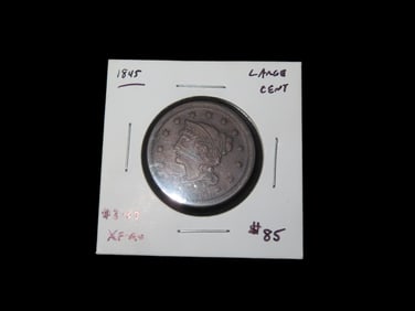 High Grade 1845 Large Cent, Amazing Original Details for a 175 year old coin! VF-XF With a Great
