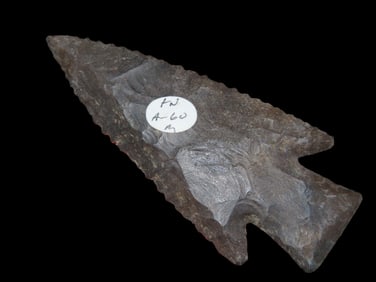 3 5/8" Restored Hardin, Dover Chert, Ex Walt McIntire Collection.