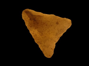 1 1/8" Triangular Quartzite Pt., West Virginia, , Ex Walt McIntire Collection