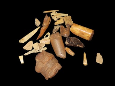 Grouping of Walrus Bone Eskimo Tools found along Alaskan Coastal Rivers