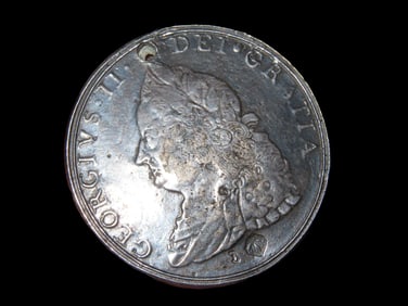 1757 British Silver Indian Peace Medal George II