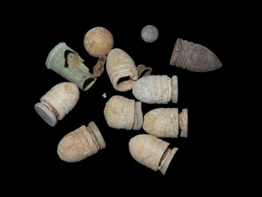Misc. Civil War Bullets and Balls, Found by Boyd Cole in Wayne Co Tennessee while Metal Detecting