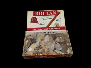Cigar Box of Misc. Artifacts from Throughout the US