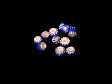 10 Authentic Miniature Multi-Layer Chevron Bead, EX Greg Perdun IL