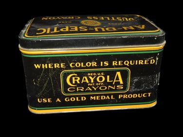 Crayola Crayons Tin, Vintage, Mid Century