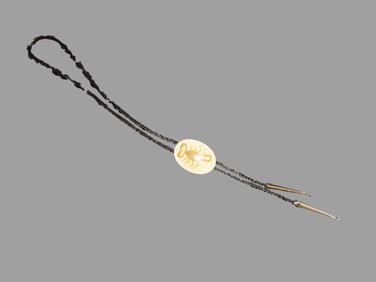 1980s Michael Morrison Lucite Encased Scorpion Bolo Tie - Unique
