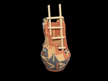 5 1/2" Pueblo Pottery Storyteller