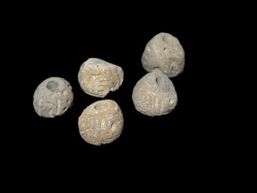 Effigy Beads Pre-Columbian Manabi Culture, 500 BCE to 500 CE, Ecuador
