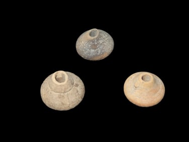 Pottery Effigy Beads Pre-Columbian Manabif Culture, 500 BCE to 500 CE, Ecuador