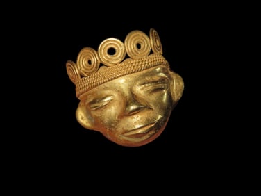 1 1/4" Pre-Columbian Tairona Tumbaga