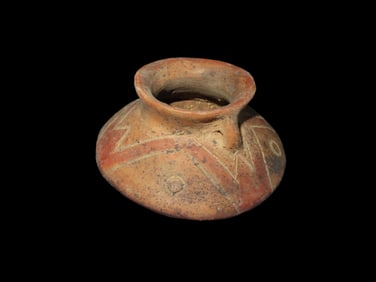 4 3/4" UFO Saucer Effigy Pre-Columbian Pot from South America