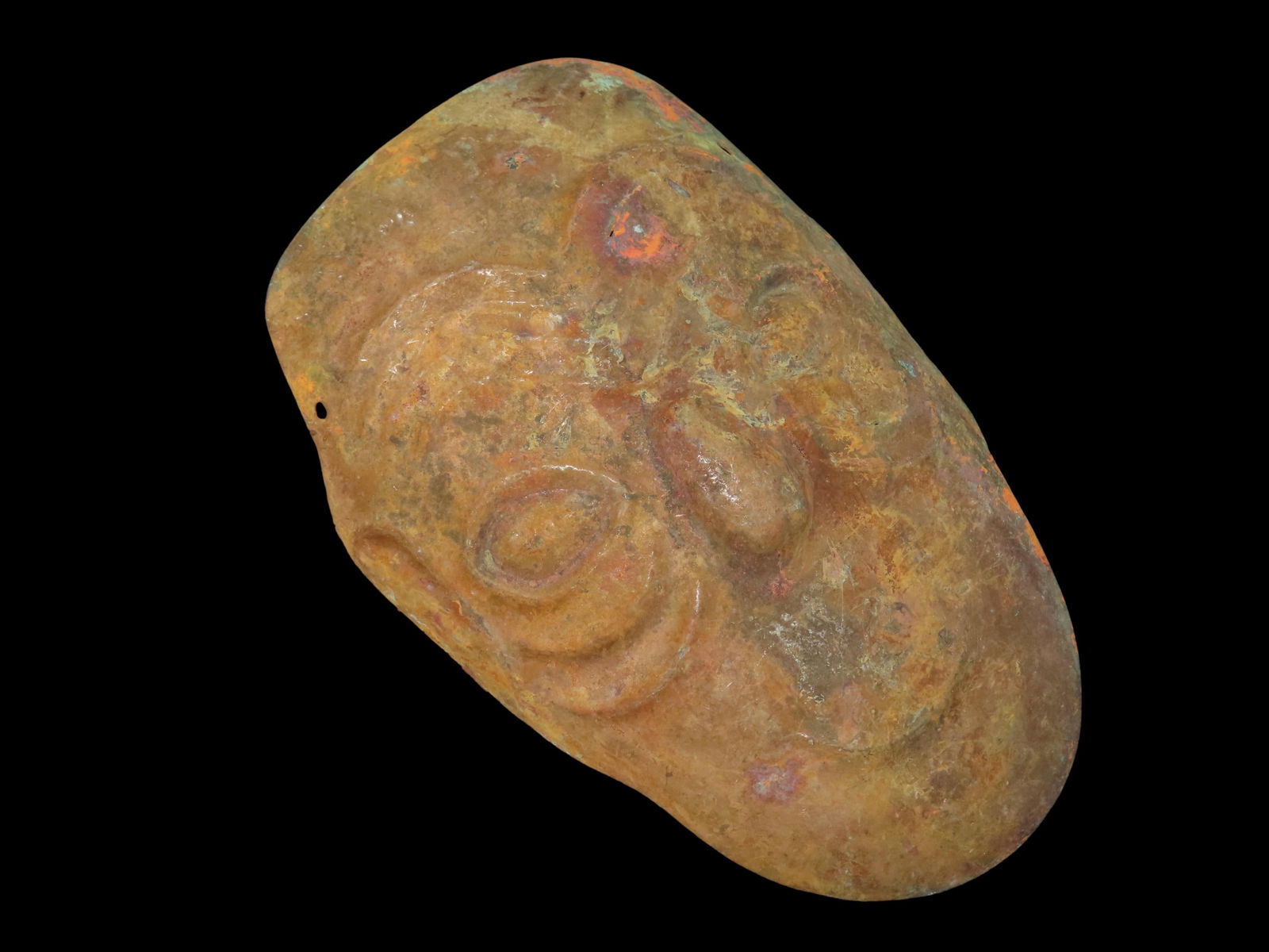 8 1/2" Copper Pre-Columbian Copper Mask (1 of 10)
