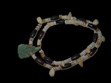 11 1/4" Pre-Columbian Shell Stone Jade Pendant