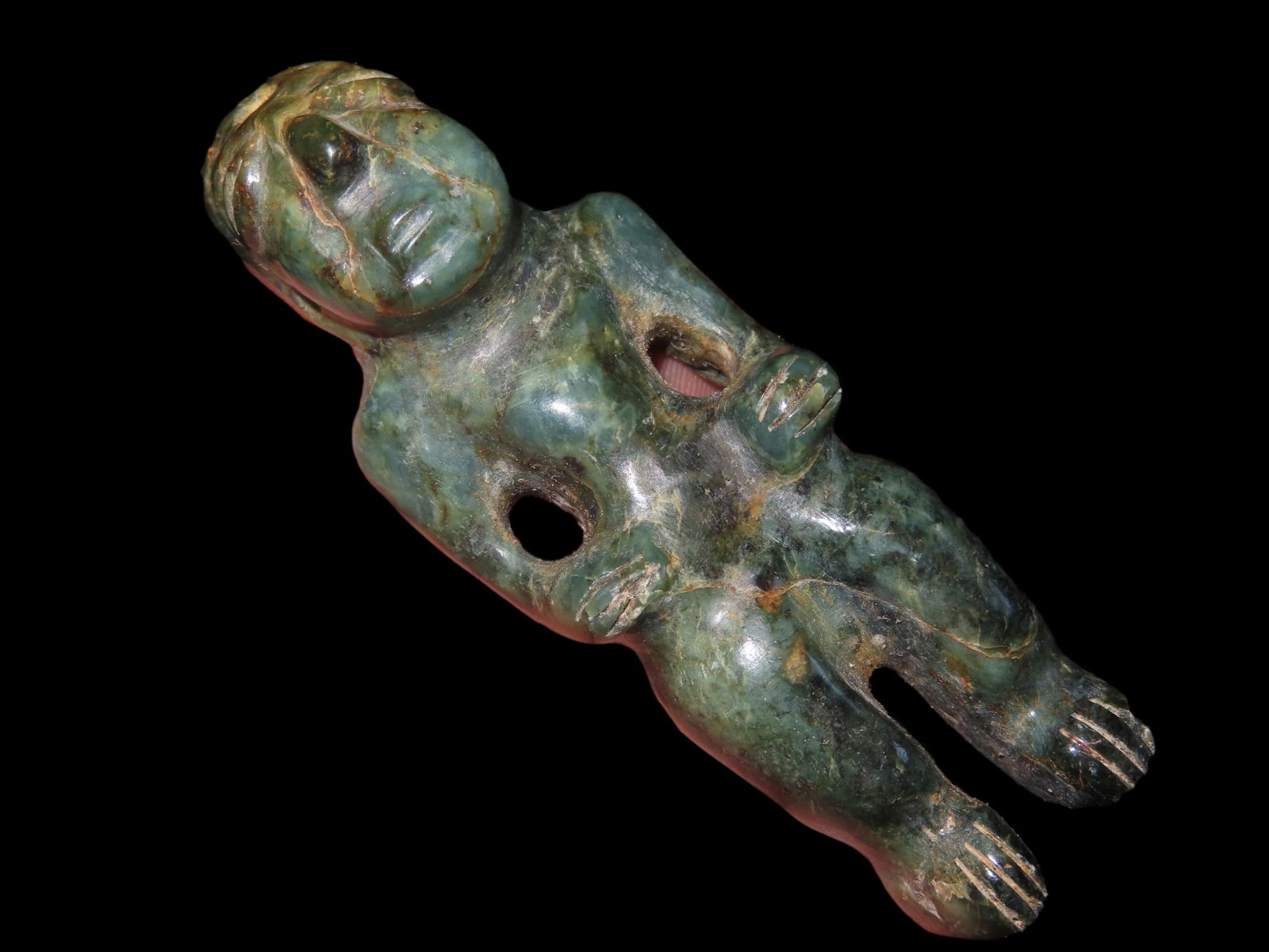 3 1/8" Olmec Jade Pendant, South America (1 of 9)