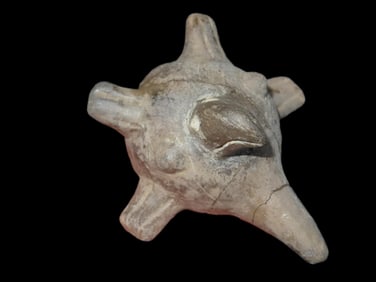 3 5/8" Pre-Columbian Pottery Head, South America