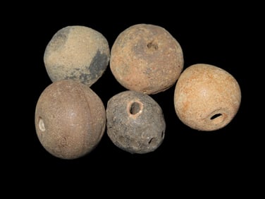 1 1/8" Amazing Pre-Columbian Beads, South America