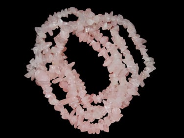 17 Pink Quartz Chip Beads