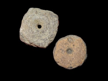 Lot of Two Native American Mississippi Beads, MO