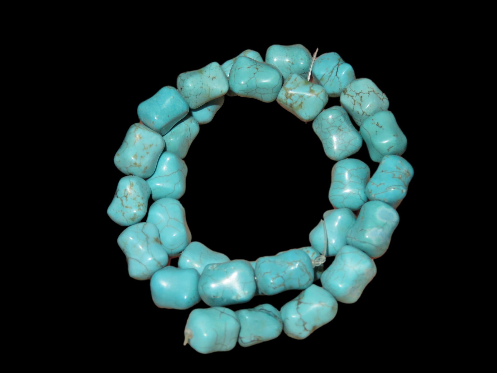 16" Strand of Turquoise color Beads: 16" Strand of Turquoise color Beads