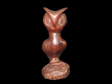 6 1/2" Ironwood Hand Carved Owl