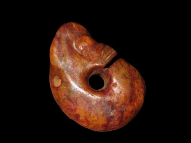 2 1/8" Old Chinese Hongshan Culture Jade Effigy Pendant